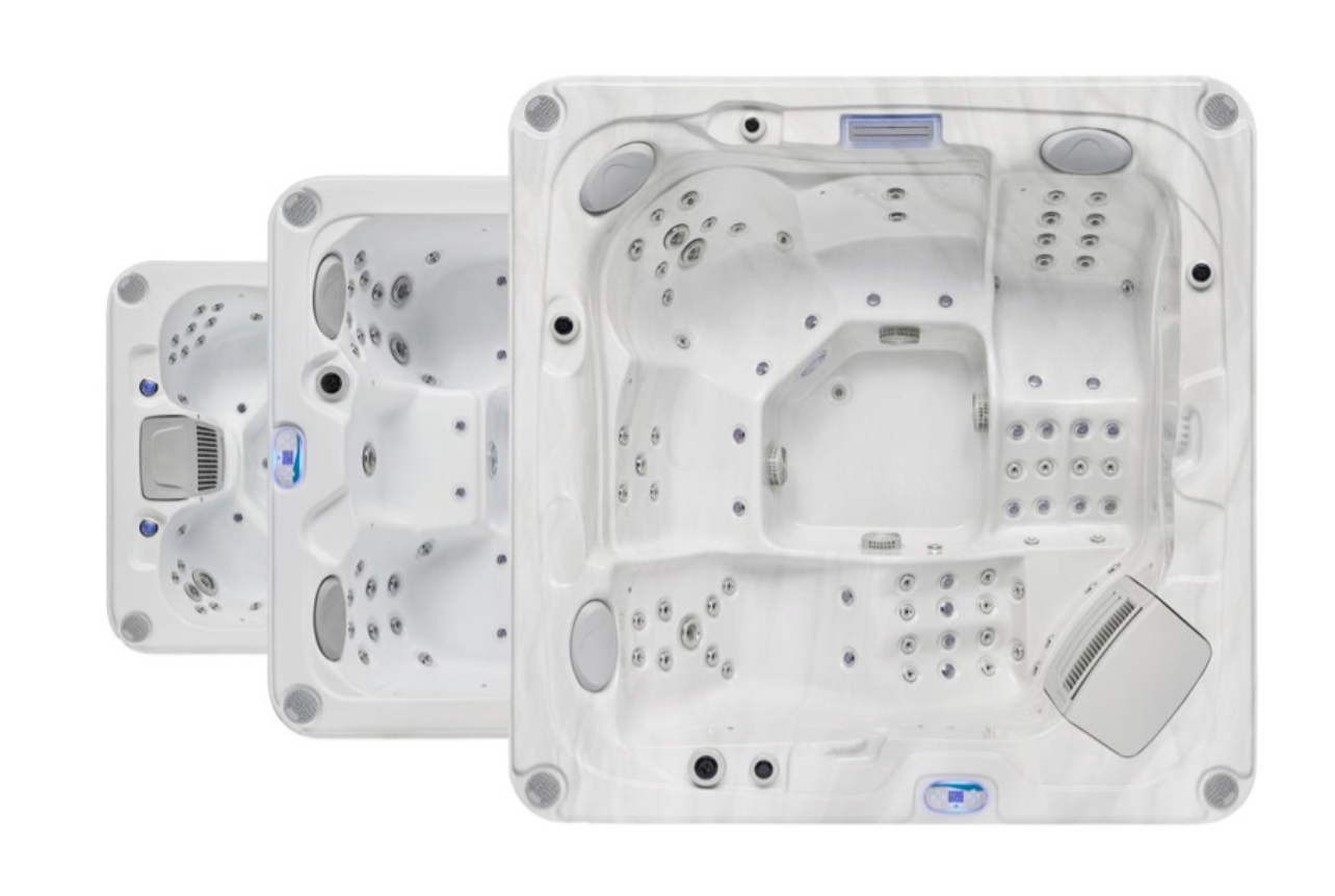 A family of Valora hot tub models